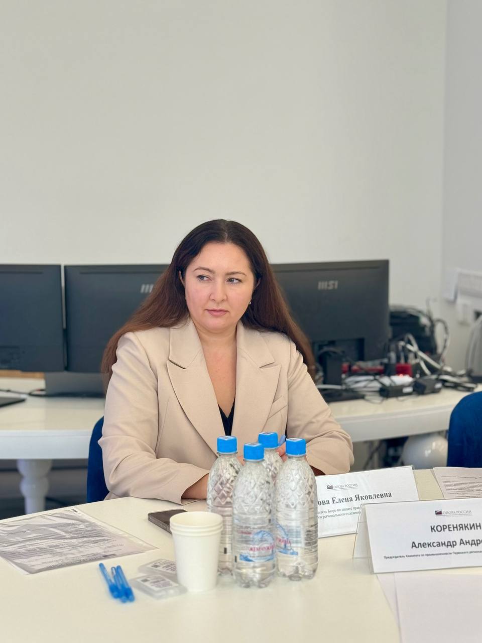 Елена Бабукова на заседании «Опоры России»
